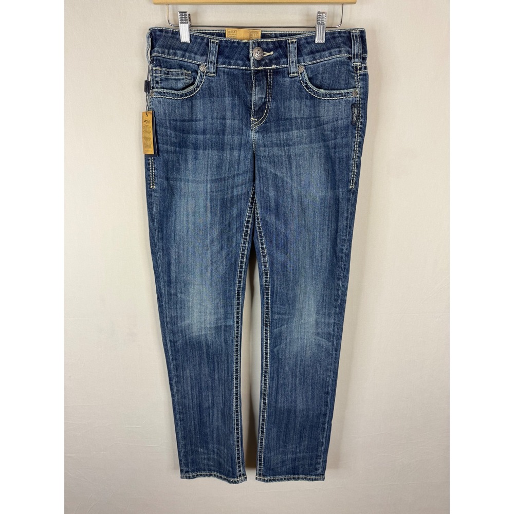 Silver Jeans Co Suki Mid Slim Well Defined Curve Jeans W29 L31 Dark Wash Indigo
